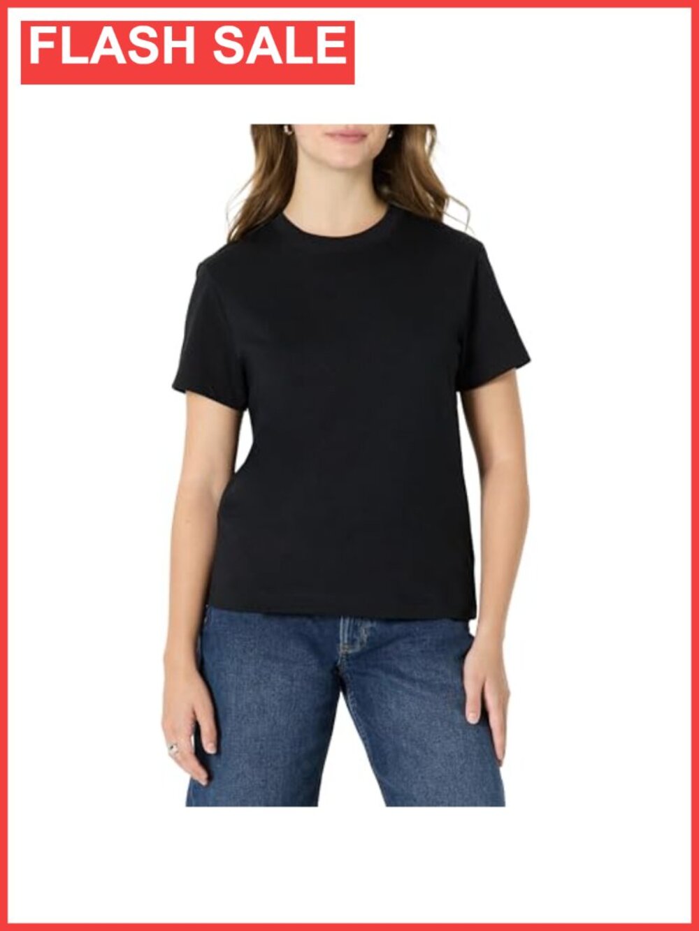 Women's Relaxed Fit Cotton Crewneck Short Sleeve T-Shirt